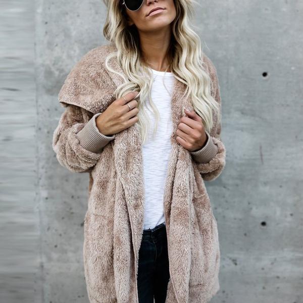 Faux Fur Hooded Jacket
