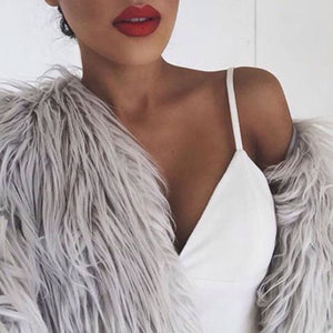 Faux Fur Gray Coat