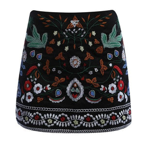 Floral Embroidered Skirt