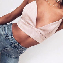 Strappy Suede Crop Top