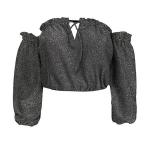 Off Shoulder Lantern Sleeve Top