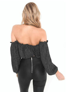 Off Shoulder Lantern Sleeve Top