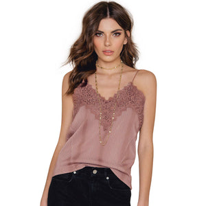 V Neck Lace Camisole Top