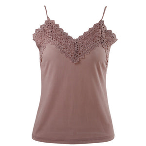 V Neck Lace Camisole Top