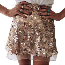 Sequin High Waist Gold Skirt