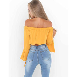 Off Shoulder Loose Crop Top