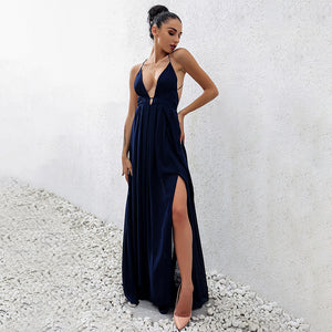Slit Bandage Maxi Long Dress