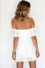 Off Shoulder Lace Mini Dress