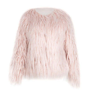 Faux Fur Pink Coat