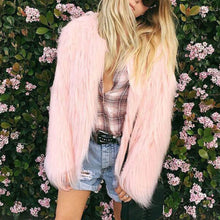 Faux Fur Pink Coat