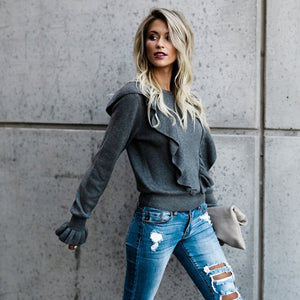 Flare Ruffle Sweater