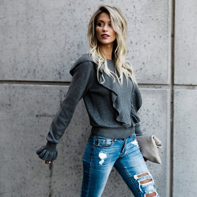 Flare Ruffle Sweater