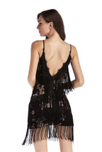 Tassel V Neck Fringe Dress