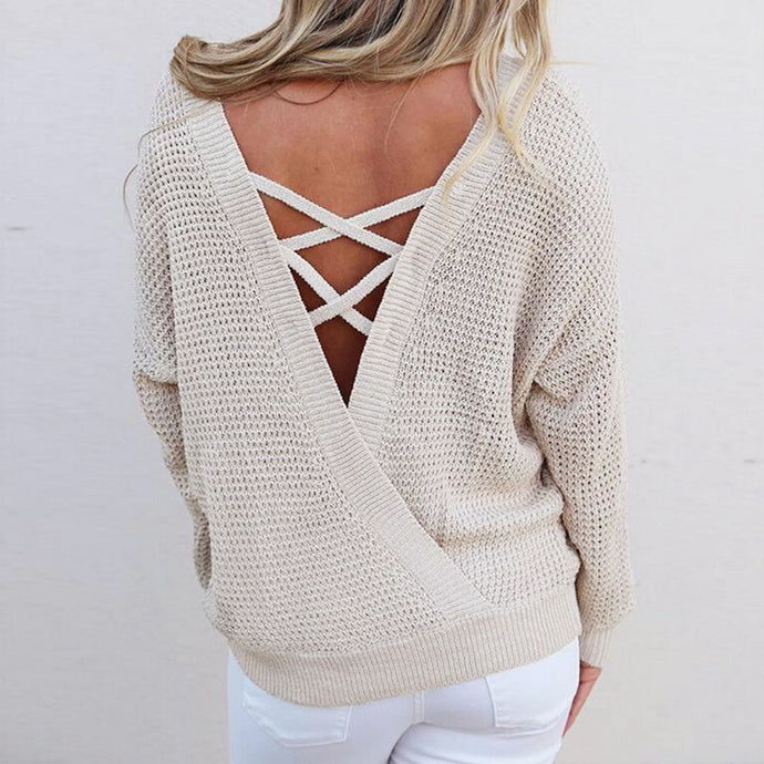 Criss Cross Knit Sweater