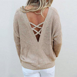 Criss Cross Knit Sweater
