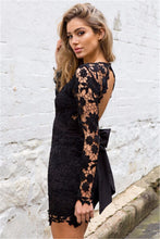 Floral Lace Backless Dress